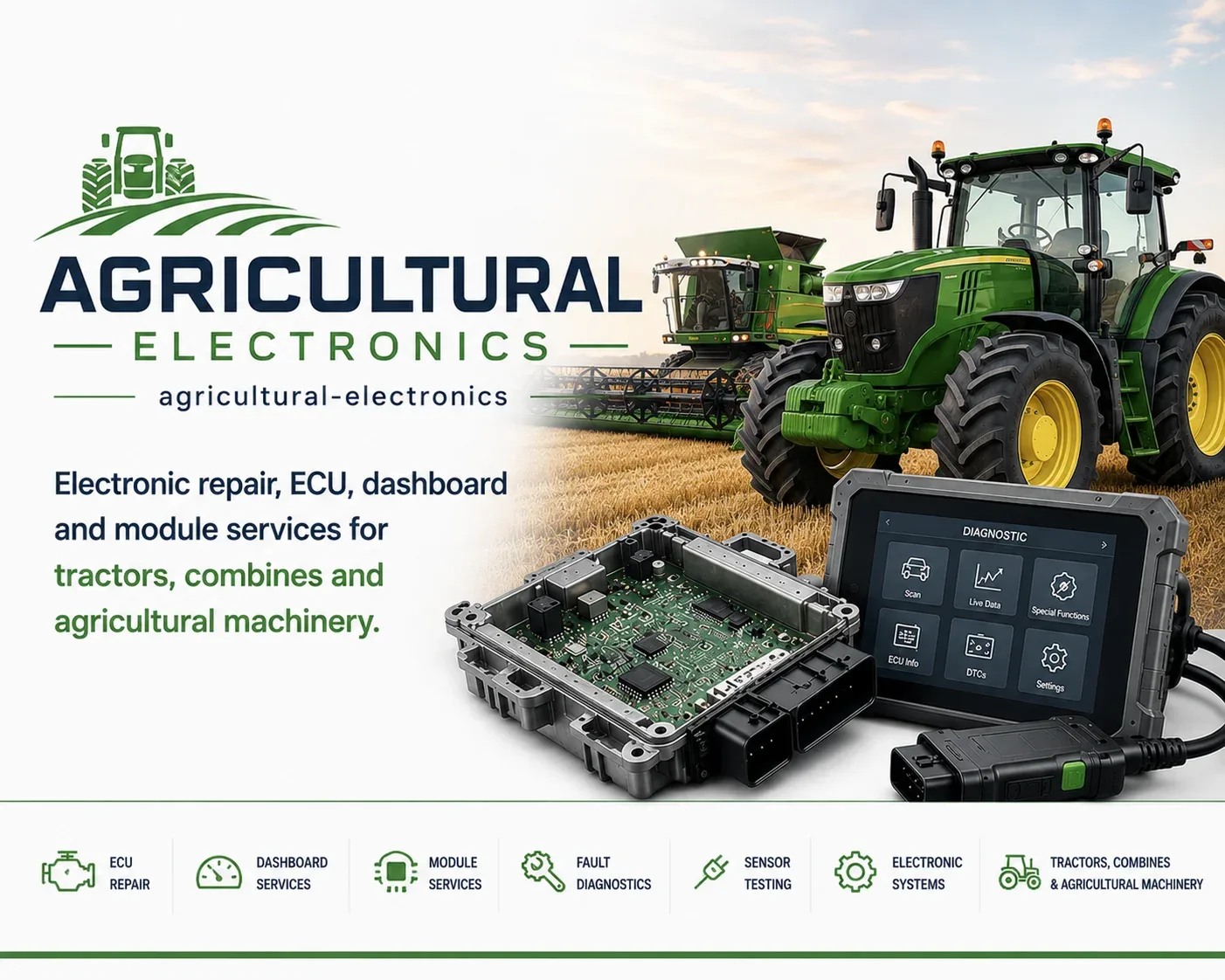 Agricultural electronics repair services